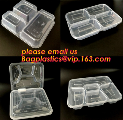 Food grade plastic disposable plastic take away bento box with 4 compartment,Containers Plastic Leakproof Food Container