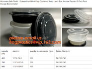 Japanese Packaging Round Disposable Soup Salad Food Container Plastic Microwave Safe PP Bowl/Box With Lid bagplastics pa
