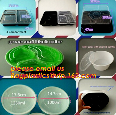 Japanese Packaging Round Disposable Soup Salad Food Container Plastic Microwave Safe PP Bowl/Box With Lid bagplastics pa