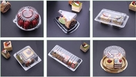 disposable Frozen Food PET PP Plastic Packing Trays For Meat,Suchi Party Food Container Tray With Lid For Food Packaging