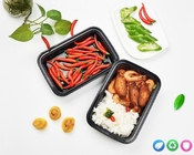 28oz Rectangular single-use Salad box manufacturer,Eco-friendly OPS Transparent Plastic Salad Container Wedding Disposab
