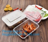 28oz Rectangular single-use Salad box manufacturer,Eco-friendly OPS Transparent Plastic Salad Container Wedding Disposab