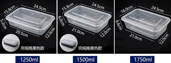 Meal Prep Containers 3 Compartment Leak Proof 1oz sauce cups Microwave BPA Free Plastic Food Bento Plastic Lunch Boxes