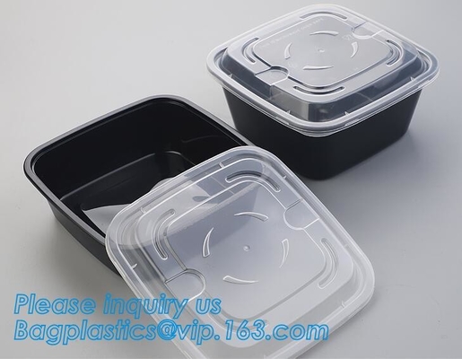 3 compartment durable plastic food meal prep bento box,modern style food grade plastic fresh box/bento box/lunch box pac