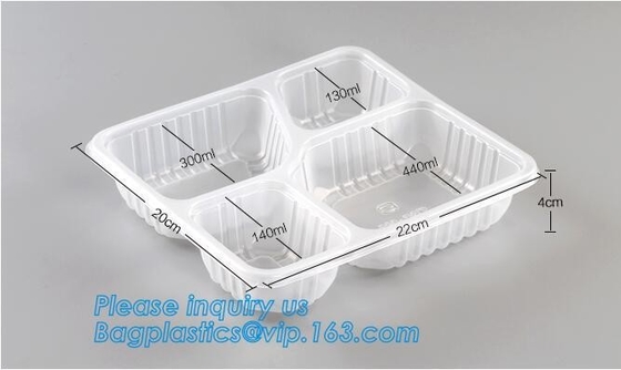 Multipurpose Plastic Rigid Disposable PET Food Tray, Clear and Solid PET Container,disposable black PP food plastic cont