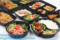 Multipurpose Plastic Rigid Disposable PET Food Tray, Clear and Solid PET Container,disposable black PP food plastic cont