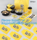 Disposable Eco-friendly 5oz Stripe Salad Bowl Plastic Round Take Away Food Packaging Rice Soup Noodle Dip Bowl bagease