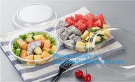 32oz Disposable Clear PET Plastic Salad Bowl With Lid PLA Biodegradable Salad Bowl,24oz Pet Disposable Plastic Salad Bow