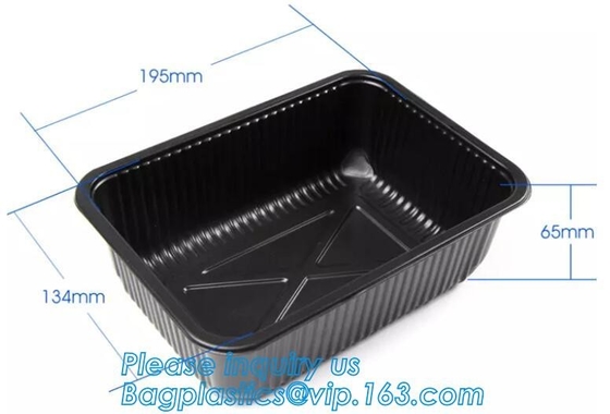 takeaway food container disposable plastic lunch bento box,square PLA plastic food container,fast food package essential