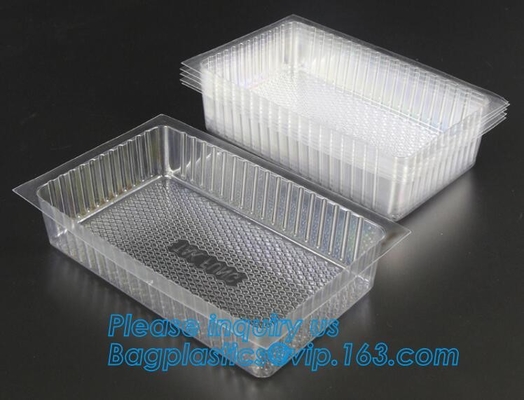 Disposable custom blister PET food packaging plastic container cookie biscuit tray,PET blister packaging compartment hin