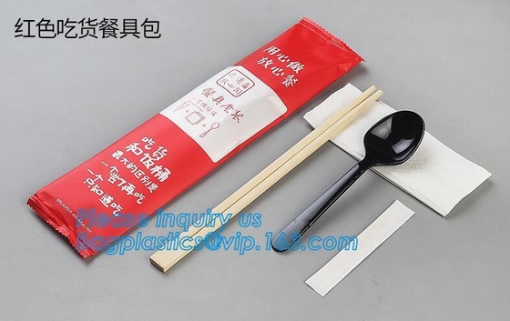 High quality New designed Cheap Disposable Plastic cutlery Sets(plastic knife spoon fork packs) chopsticks,cutlery set,