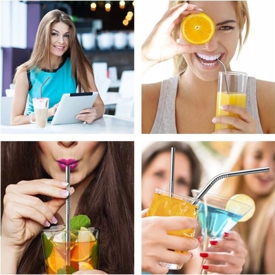 Stainless steel rainbow colored metal straws for drinking,FDA Approved Folding Drinking Metal Stainless Steel Collapsibl