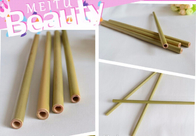 Organic Reusable Hand-Crafted Natural Eco Bamboo Drinking Straws,Natural Bamboo Drinking Straws with customized logo pac