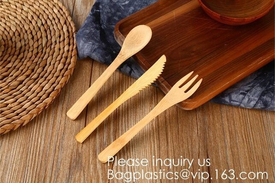 Disposable Catering Bamboo Party Spoon Natural Bamboo Knife And Fork Honey Spoon,Biodegradable Bulk Birch Wood Spoon/For