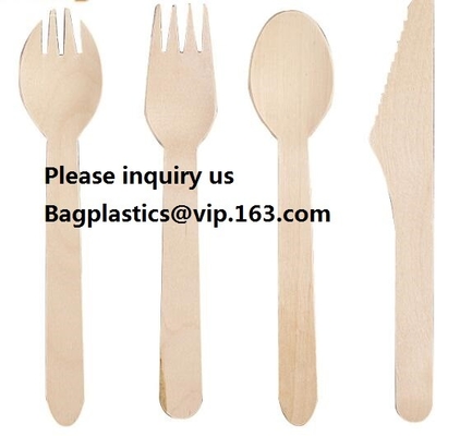 Disposable Catering Bamboo Party Spoon Natural Bamboo Knife And Fork Honey Spoon,Biodegradable Bulk Birch Wood Spoon/For