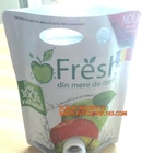 special shaped fresh fruit juice plastic bag / baby drinking packing pouches,printed plastic stand up fresh frozen fruit