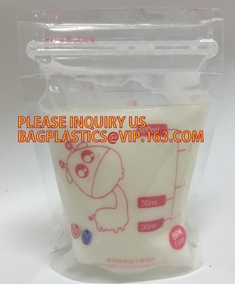 Custom printed clear cheap food packaging baby food spout pouch easy breast milk bag breast milk storage bag