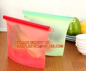 Reusable Vacuum Food Bag Silicone Food Storage Bag Fruits Vegetables Meat Preservation kits,Reusable Refrigerator Silico