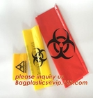 Biohazard sterilization disposable medical bag, garden waste bag, Yellow Medical Waste Bag for Hospital Garbage, bagplas