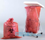 Biohazard sterilization disposable medical bag, garden waste bag, Yellow Medical Waste Bag for Hospital Garbage, bagplas