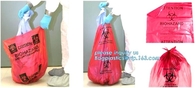 Disposable Hospital Medical Waste garbage Biohazard Collection Bags, Plastic pe medical biohazard waste bag, Yellow bioh