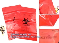 Medical Specimen Bag with k pounch, biohazard infectious waste bag/bio hazard medical waste bin liner, bagplastics