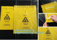 Medical Waste Bag For Medical Use, Yellow/Red/Black Biohazard Infectious/Medical Waste Bag/Liner With Drawcord/Drawstrin