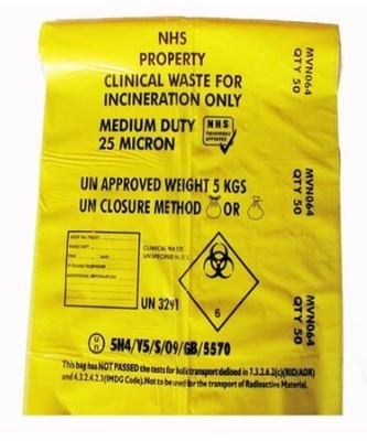 Clinical biohazard waste bags, disposable plastic medical biohazard bag, Medical Waste Disposal Bag for Hospital Garbage