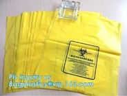 Medical biohazard bag PE safety red color waste bags for medical, biohazard trash bag on roll with cheap price, bagease