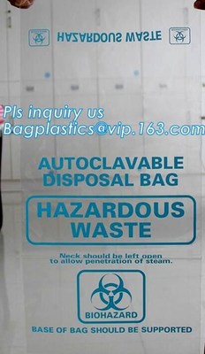 Pharmaceutical Specimen Transport Bags Yellow First Aid Medical Waste Bag,Infectious Emergency Autoclavable Biohazard Ba