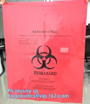 Pharmaceutical Specimen Transport Bags Yellow First Aid Medical Waste Bag,Infectious Emergency Autoclavable Biohazard Ba