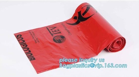 Cheap clavable 135C Biohazard Garbage Bags Medical Wast Bags for Sterilization Used in Hospital, PLA biodegradable clini