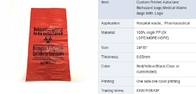 Open Ended Red Biohazard Liners Disposable LLDPE Bags Disposing Waste Plastic Bags For Health Applications