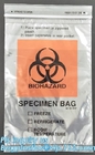 8&quot;*10&quot; BIOHAZARD PRINTED SPECIMEN BAGS with tear off line, 3-wall Biohazard Specimen Bags, Laboratory Specimen Transport