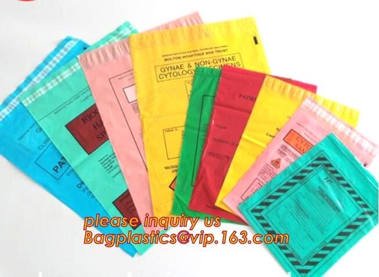 Specimen Biohazard Bag/k bag with pocket, Manufacturer BioHazard Medical Specimen Zip Bags, bagplastics, bagease