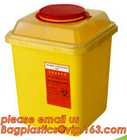 Medical plastic wall mounted bracket and holder with gloves box for 5qt sharps container and sharps bin, sharp container