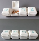Customized logo Hot sales colorful plastic pill box,7 day pill box,192g vitamin box 9.5*6*3.5cm, Round Pill Box with Mir