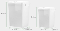 Food grade square Plastic Bucket 20 liter with lid, dog food plastic container, PP/PE Plastic dogs-food Bucket Pail Easi