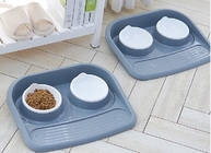 Non Slip Plastic Feeding Dishes No Spill Pet Dog Cat Double Food Water Bowl For Cat Dog, Premium Colorful Dog Water Food