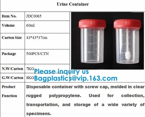 Urine Container, Disposable Urine Collector Urine Specimen Container,Urine Specimen Cup,Sterile or Non Sterile