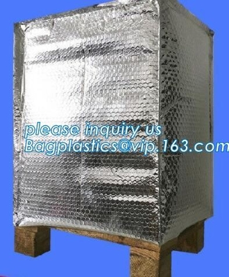 Reflective Bubble Foil Blanket for pallet cover, Thermal insulated pallet cover aluminum foil insulation bag container f