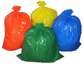 100 Compostable Biodegradable Shopping Bags - T-Shirt Style Carry Bags for Trash Or Grocery - Super Strong Holds 25 Poun