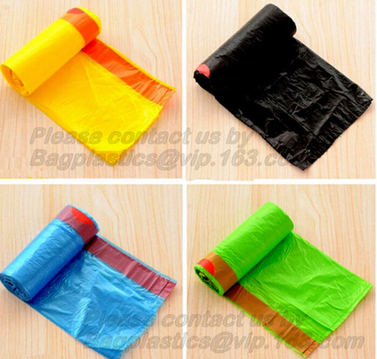 Colored Dustbin Bin Liners, Trash Bag Roll, Garbage Bags Use for Small Size Trash Can in Living Room, Bathroom, Kitchen,