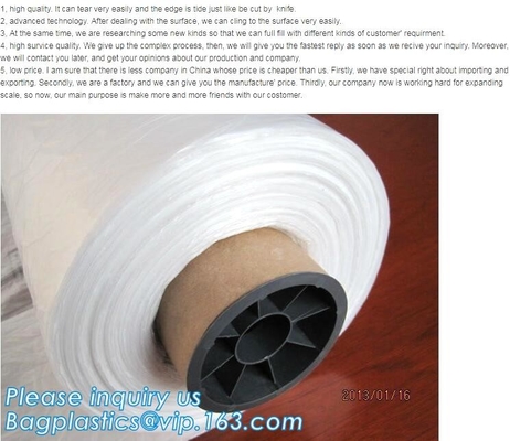 PE Plastic masking taped protective film for paint protection, Easy Tearing Tissue Paper Auto Paint Masking Film