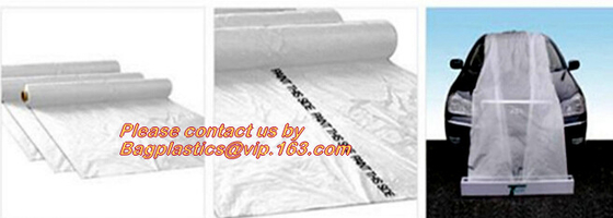 Pre-Folded masking film With Excellent Sealing Property, protective pretaped masking film, HDPE pre-taped masking film