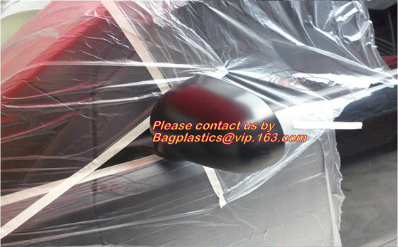 43.3 inch roll Plastic Pre-taped Masking Film, Drop cloth, masker roll for Car Paint, plasti dip masking, auto paint ove