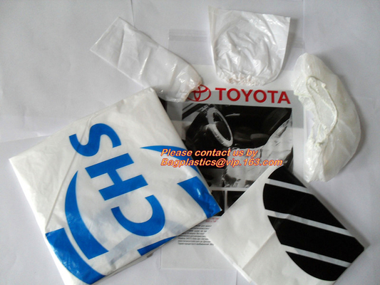 5 in 1 clean kits, auto clean kits, auto cleaning kits, Disposable PE Plastic Seat Car Cover Package, 5-in-1 Automotive