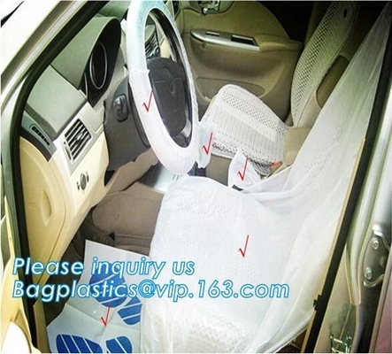 durable full set disposable car seat cover/plastic steering wheel cover, Auto Consumable Paint masking film Disposable c