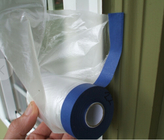 Indoor crepe paper taped Masking Film, tape prefold masking film with hand masker, Plastic painting Masking Tape Film w