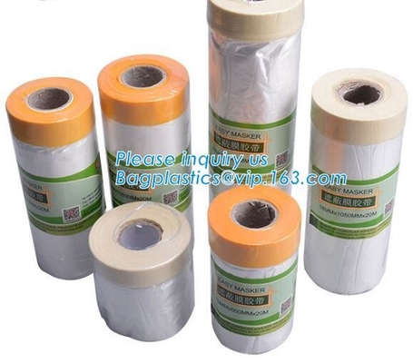 Drop Film Roll Overspray Disposable Table Cloth Cover, Drop Film Roll With High Temperature Resistance Masking, Tape